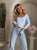dopasowana niebieska bluzka baby blue ROSAS By Me Anita długi rękaw wiskoza miły materiał dekolt w kształcie serca basic elegancki look codzienny styl minimal style casual look polska marka polski produkt komfort wygoda baza do stylizacji